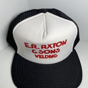 E.R. Axton‎ and Sons Welding Trucker Hat Snapback Cap Screen Print Local Costume